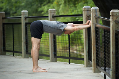 Man doing table pose